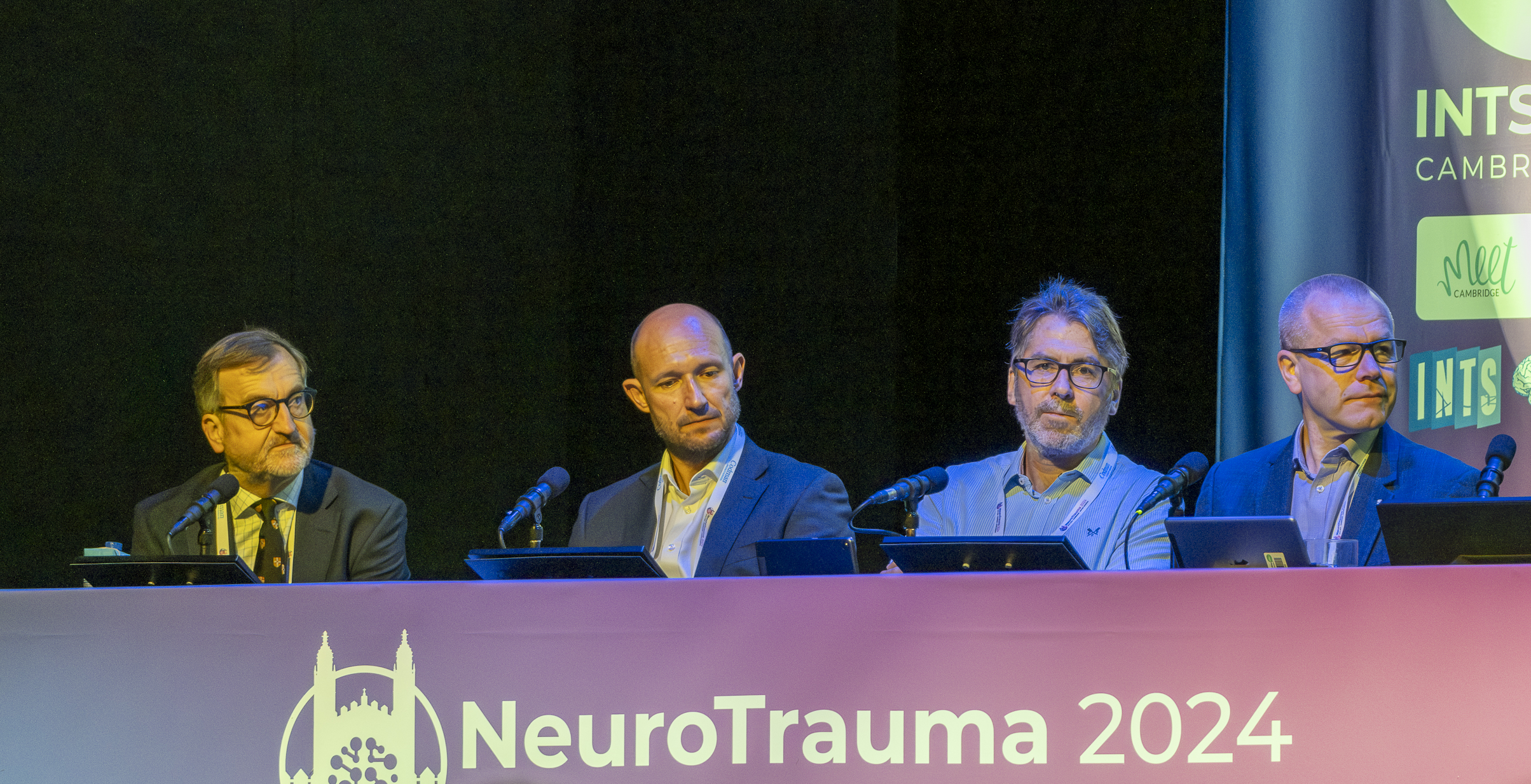 INTS2024–2 Prof. Peter Hutchinson, Prof. Kevin Stokes, Prof. David Sharpe, Dr. Willie Stewart sitting on the Public Session Pannel