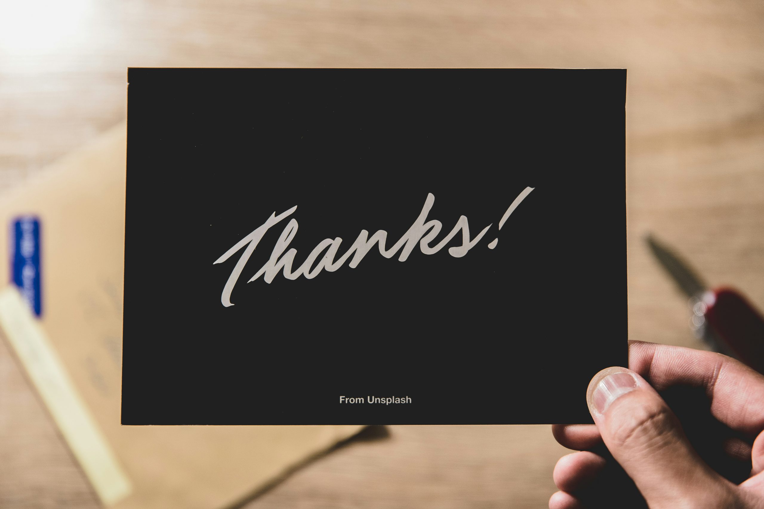 Thank you card